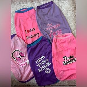 NEW Dog Pink & Purple Graphic Shirts for Small dogs, size large
